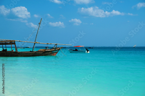 Amazing ocean view from wooden ship on Zanzibar island © stockmaliavanne