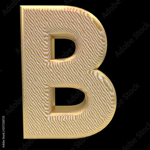 Obraz na płótnie Golden stripe letter b w salonie