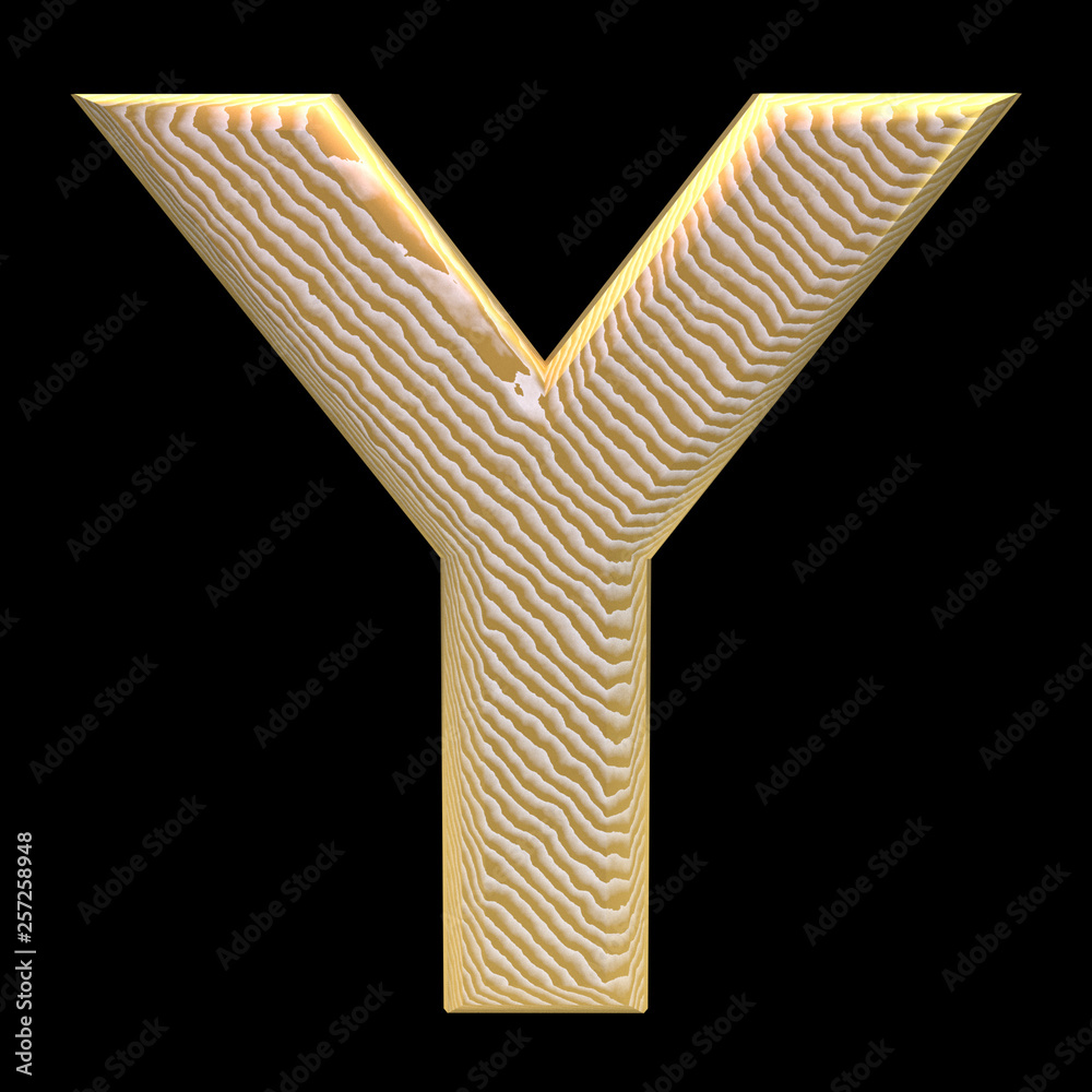 Golden stripe letter y