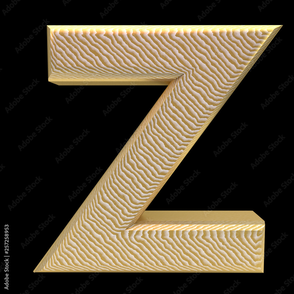 Golden stripe letter z