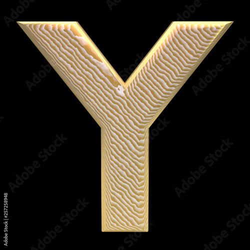 Golden stripe letter y