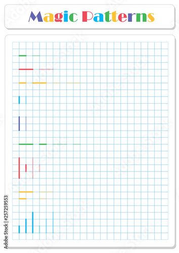Continue the pattern with crayons or felt-tip pens