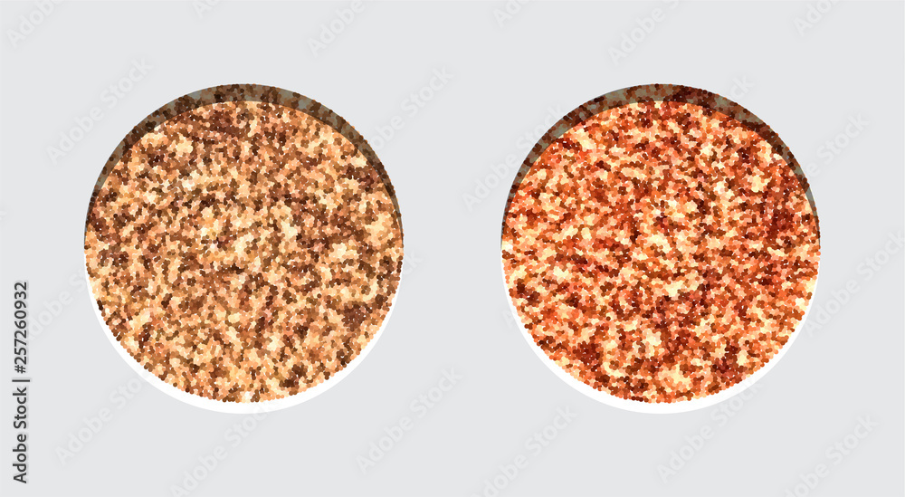 Glitter Eyeshadow Tinsel Shimmer, Lipstick or Powder. Abstract Shine Circles, Make up Palette, Vector. Glitter Eyeshadow Tinsel Shimmer, Lipstick or Powder. Abstract Shine Circles, Make up Palette, Vector.