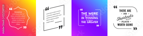 Remark Quote Template Bubble with Vivid Background. Citation Template Vector Set. T-shirts, Posters, Cards.