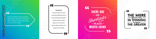 Remark Quote Template Bubble with Vivid Background. Citation Template Vector Set. T-shirts, Posters, Cards.