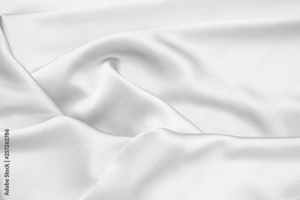 Rippled white silk fabric satin cloth waves background Rippled white silk fabric satin cloth waves background