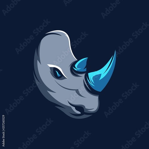 Rhinoceros Esport Mascot Logo Template For Gaming Team