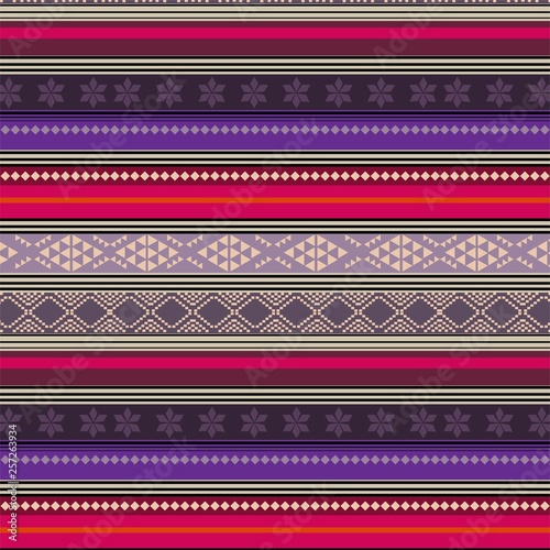 Ethnic seamless pattern with Aztec, Moroccan, Berber, Mexican motives. Tribal kilim. Geometric design.berber carpet motifs.