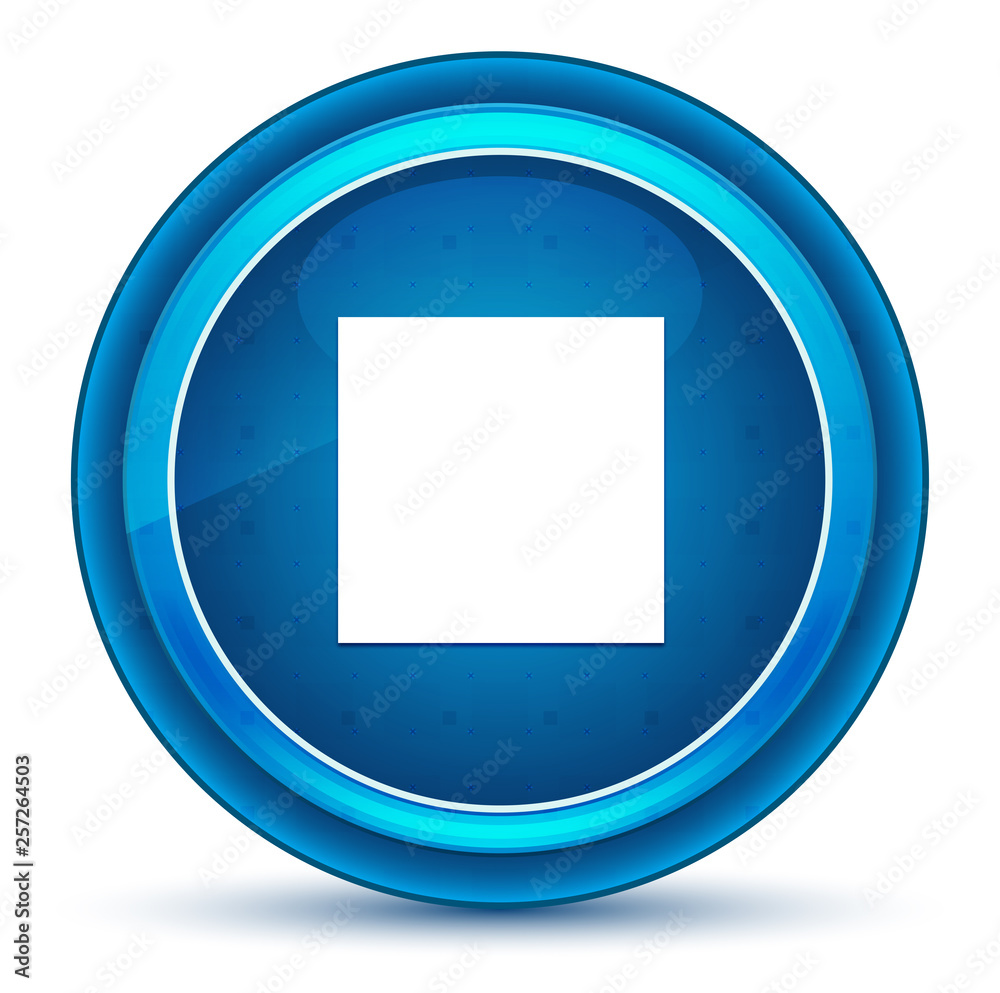 Stop play icon eyeball blue round button Stop play icon eyeball blue round button