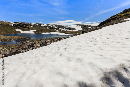 Mountains landscape. Norwegian scenic route Aurlandsfjellet photo