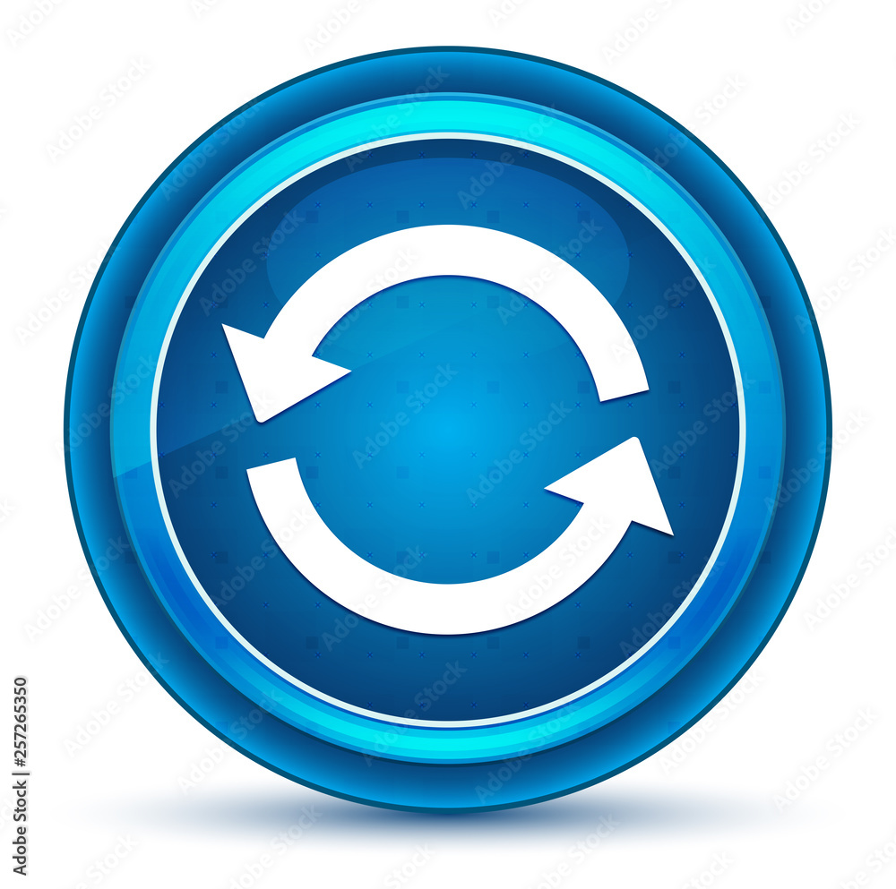 Update icon eyeball blue round button Update icon eyeball blue round button