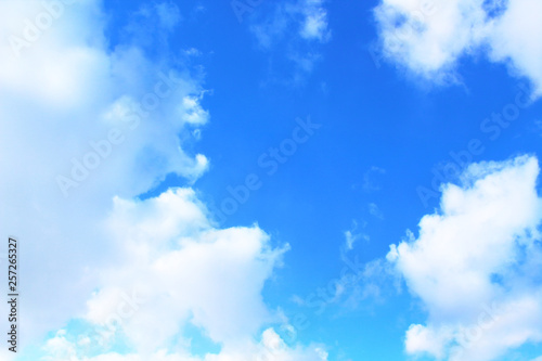 Cumulus clouds. Close-up. Background. Landscape.