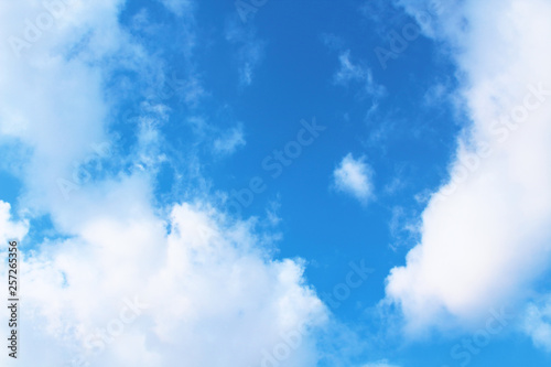 Cumulus clouds. Close-up. Background. Landscape.