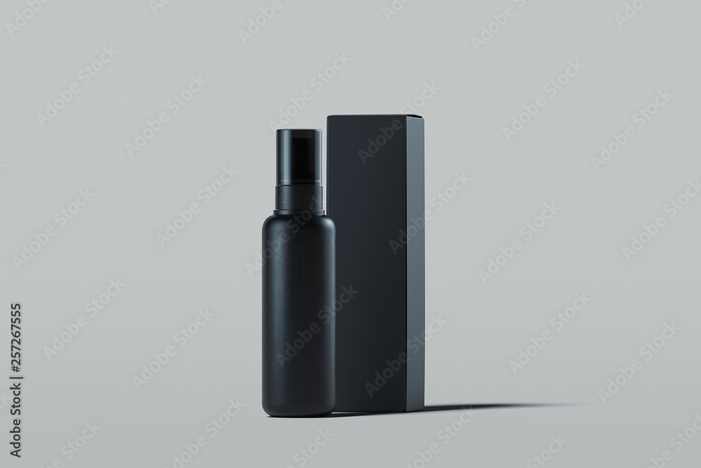 Cosmetic plastic spray for liquid. Beauty product package. 3d rendering. Cosmetic plastic spray for liquid. Beauty product package. 3d rendering.