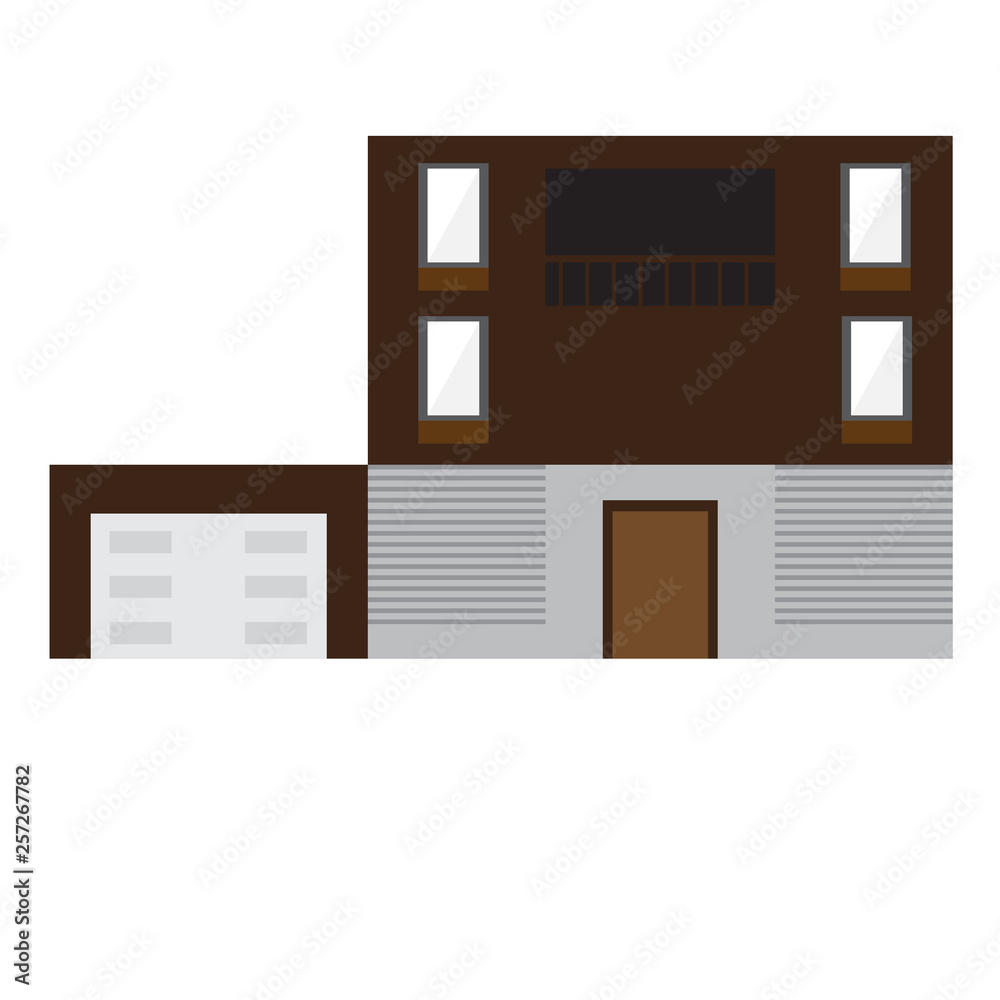 Isolated modern house building. Vector illustration design
