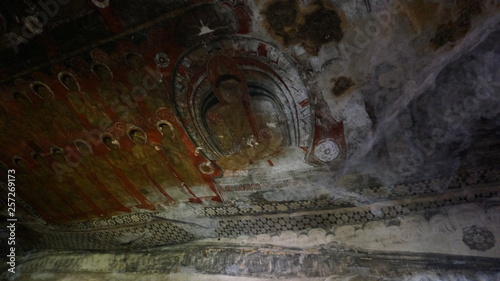 Cave temples of Dambulla in Sri lanke, buddhist caves and temples photo