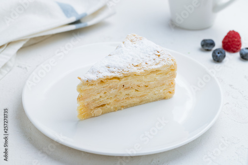 Napoleon dessert on plate