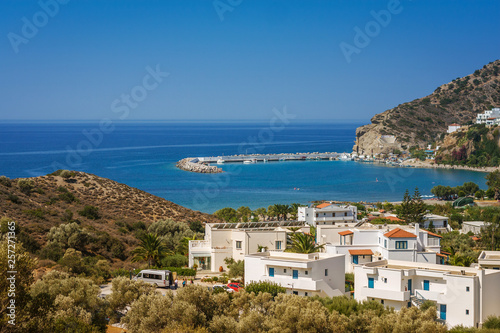 View on the town and the sea from high point. Agia Galini