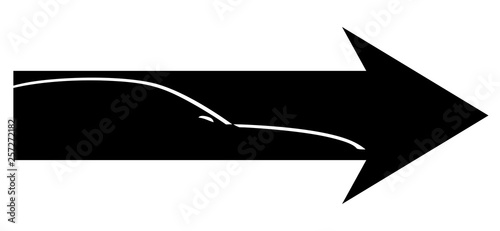 Arrow Car. Car Abstract Lines. Vector illustration