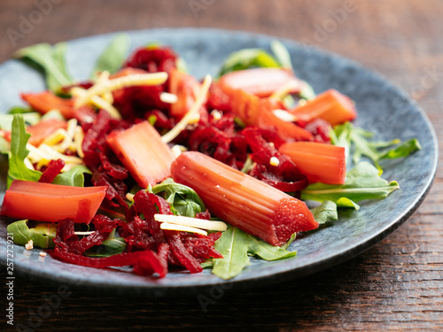 Beet and Rhubarb Salad