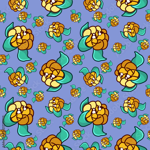Character cloudberry vector seamless pattern. Funny doodle healthy food on a light background.