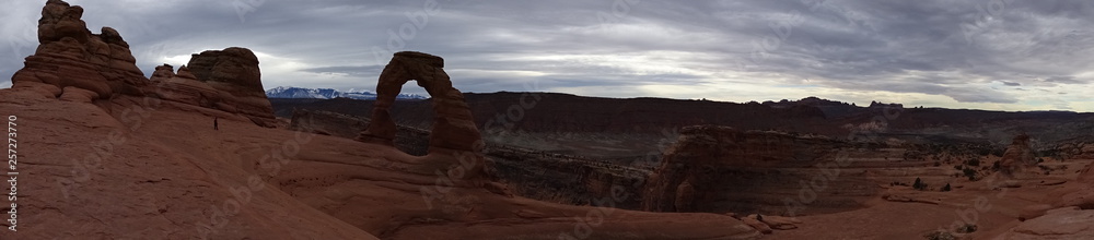 Arches, National Park in winter, USA