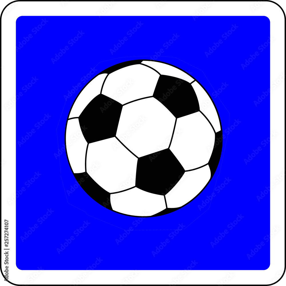 Fototapeta premium Soccer ball allowed sign