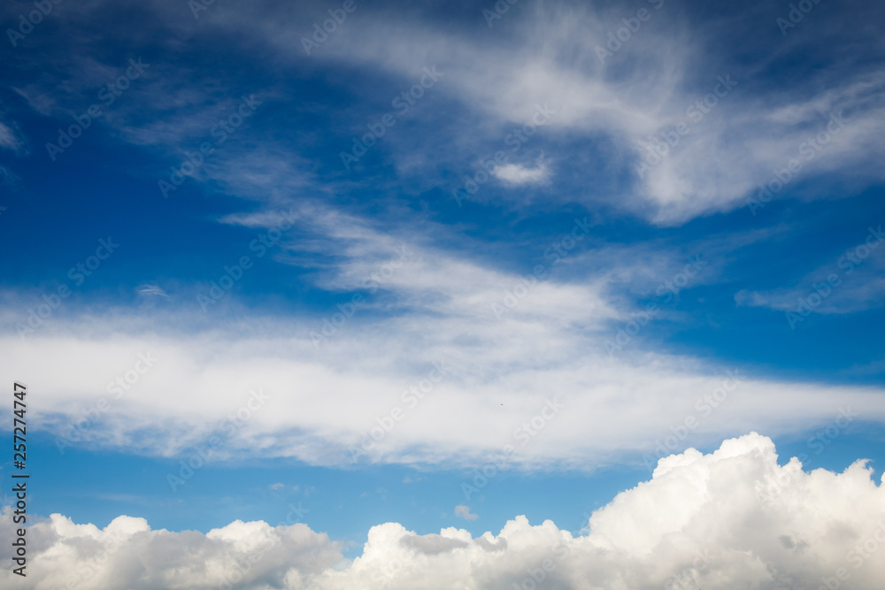 Fototapeta premium Blue sky with white clouds.