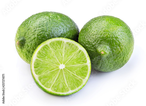 fresh lime isolated on white background