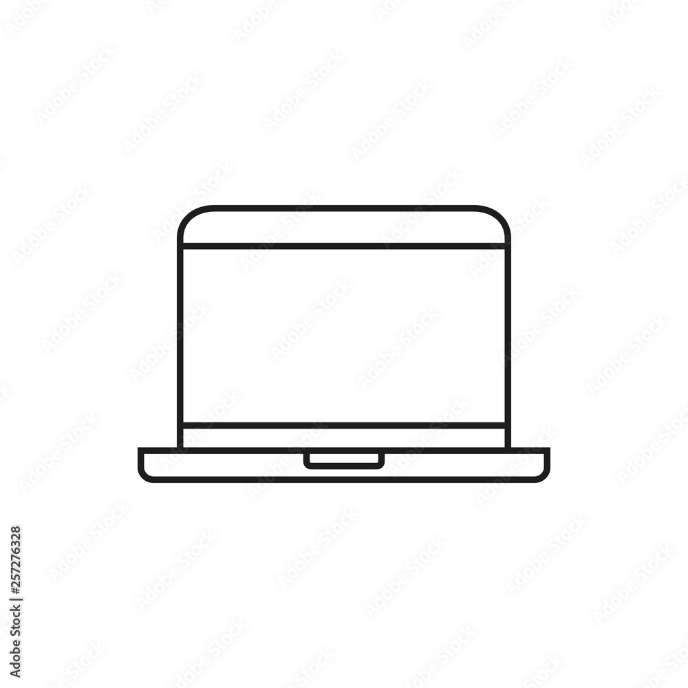 Laptop Icon. Line vector illustration isolated on white background. Laptop Icon. Line vector illustration isolated on white background.