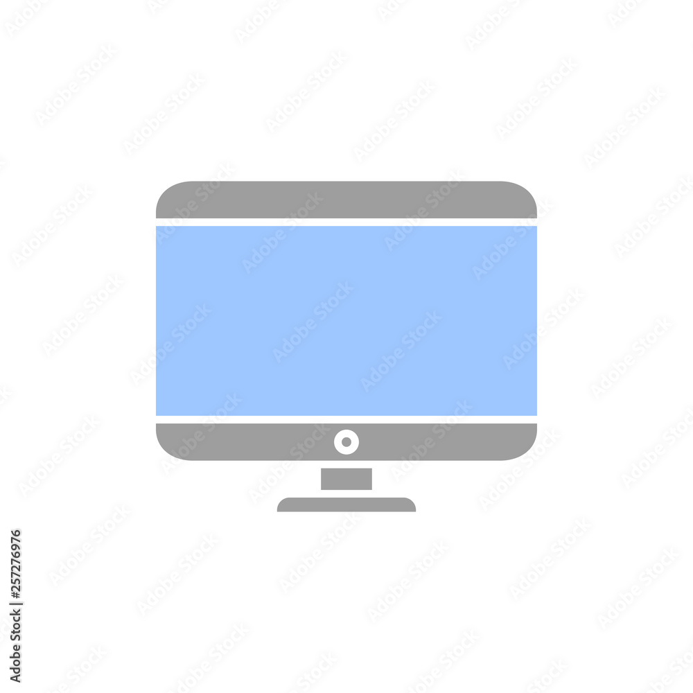 Computer monitor icon. Flat PC symbol. Vector illustration, EPS10. Computer monitor icon. Flat PC symbol. Vector illustration, EPS10.