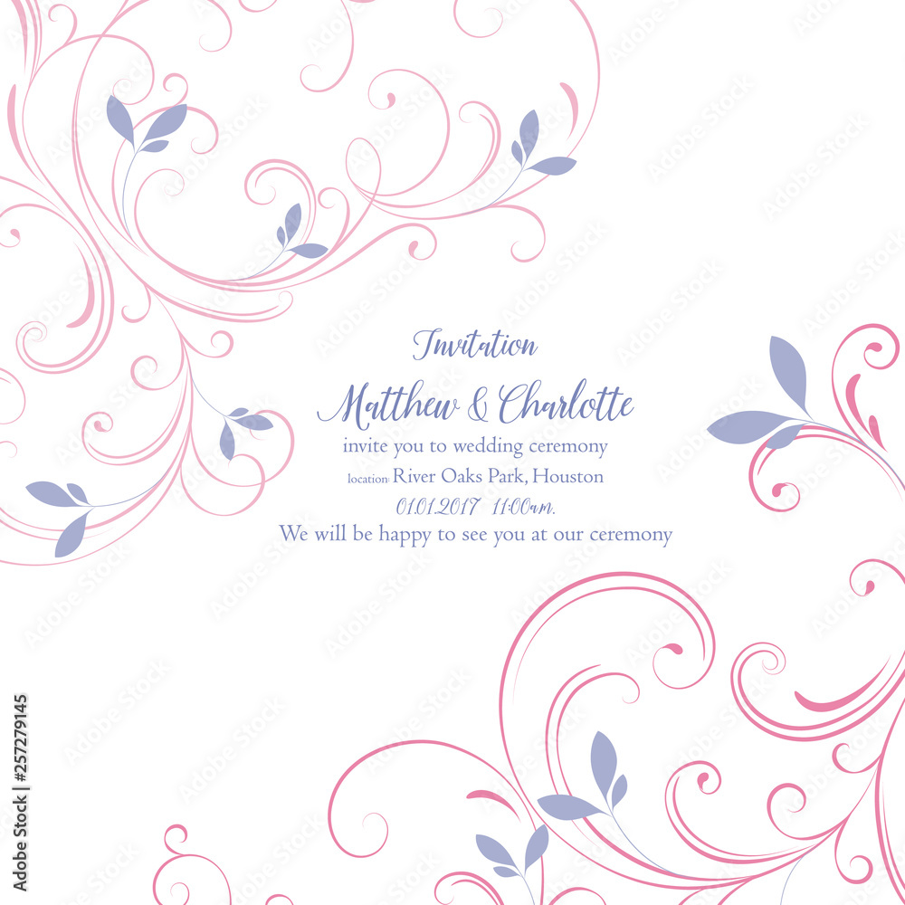 Cute wedding invitation with flowers of dahlias. Congratulations on your birthday, invitation card. Flower pattern. Element for printing, design, creativity, scrapbooking. Cute wedding invitation with flowers of dahlias. Congratulations on your birthday, invitation card. Flower pattern. Element for printing, design, creativity, scrapbooking.