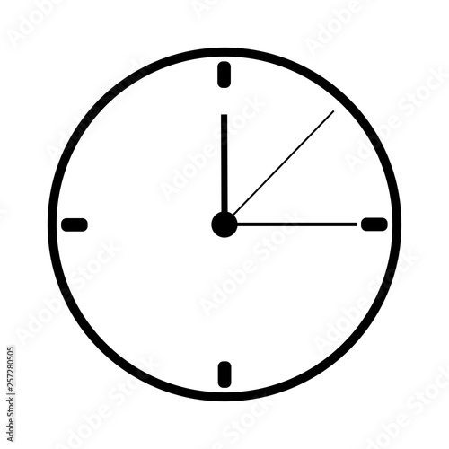 Alarm Clock icon isolated on white background. Timer, watch logo. Time concept. Vector flat design