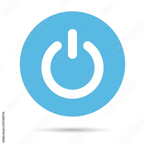 Sign on and off in the blue circle