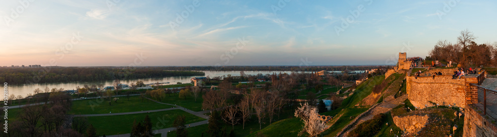 panorama of the belgrade fortress