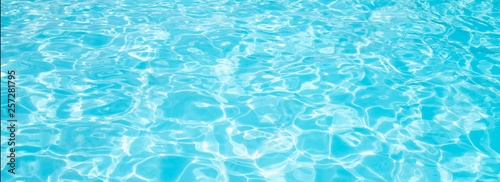 Vászonkép Blue ripped water in swimming pool Summer vacation Banner