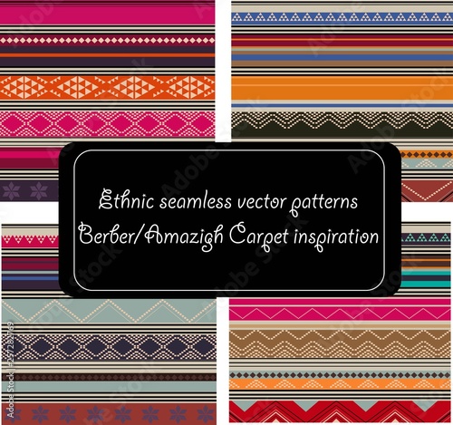 Ethnic seamless pattern with Aztec, Moroccan, Berber, Mexican motives. Tribal kilim. Geometric design.berber carpet motifs