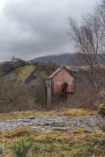 Cornish Beam Engine at Dorothea Slate Quarry, Nantlle Valley, Wales, UK photo