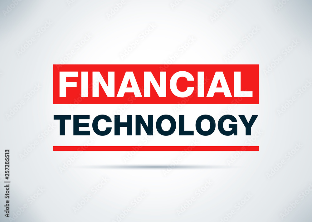 Financial Technology Abstract Flat Background Design Illustration