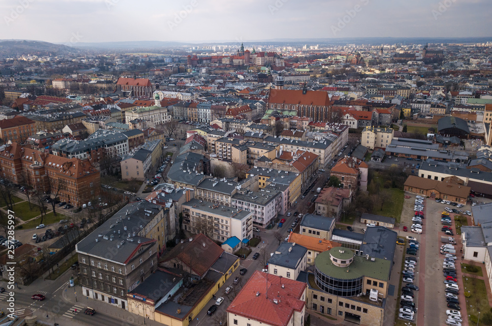 Aerial view of Krakow, Poland