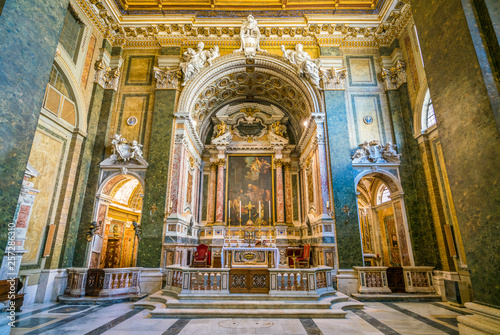 Main altar in the Church of San Girolamo della Carità in Rome, Italy.