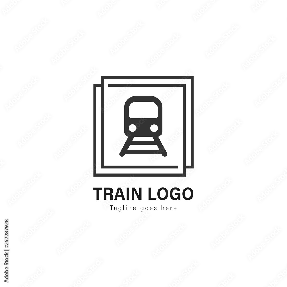 Train logo template design. Train logo with modern frame vector design Train logo template design. Train logo with modern frame vector design
