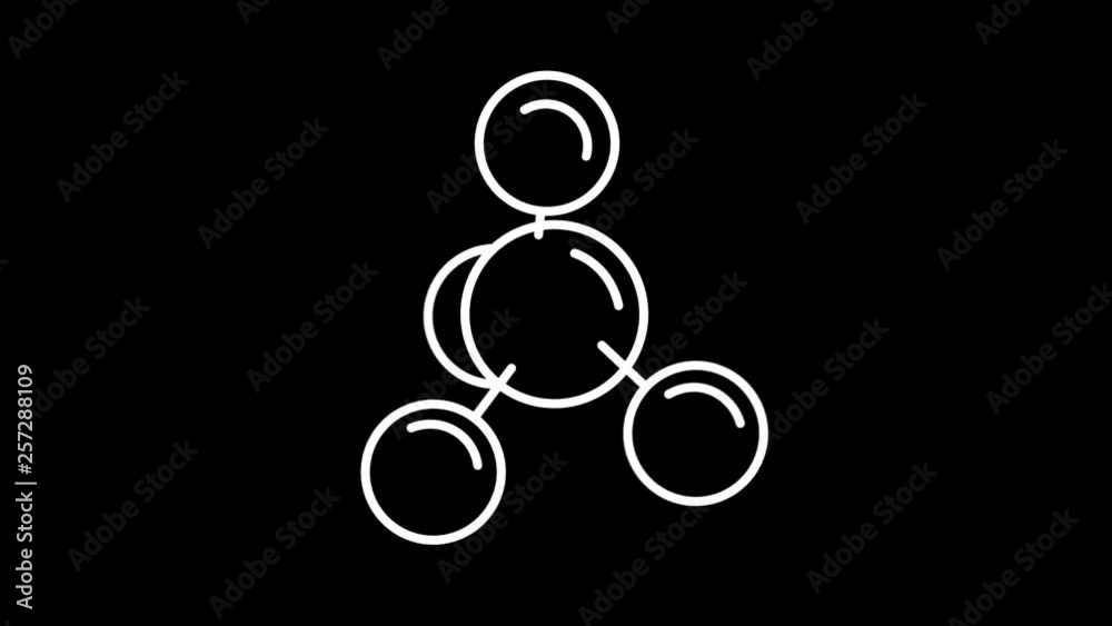 Molecule weather forecast line icon on the Alpha Channel Molecule weather forecast line icon on the Alpha Channel