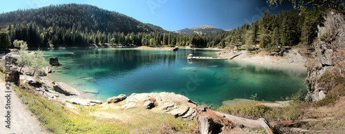 Lake Cauma, jewel of the Grisons, Swiss Alps