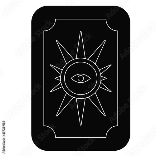 Oracle cards flat illustration on white