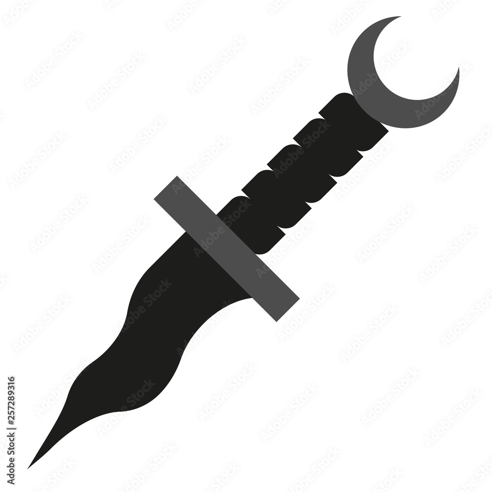 Obraz premium Dagger flat illustration on white