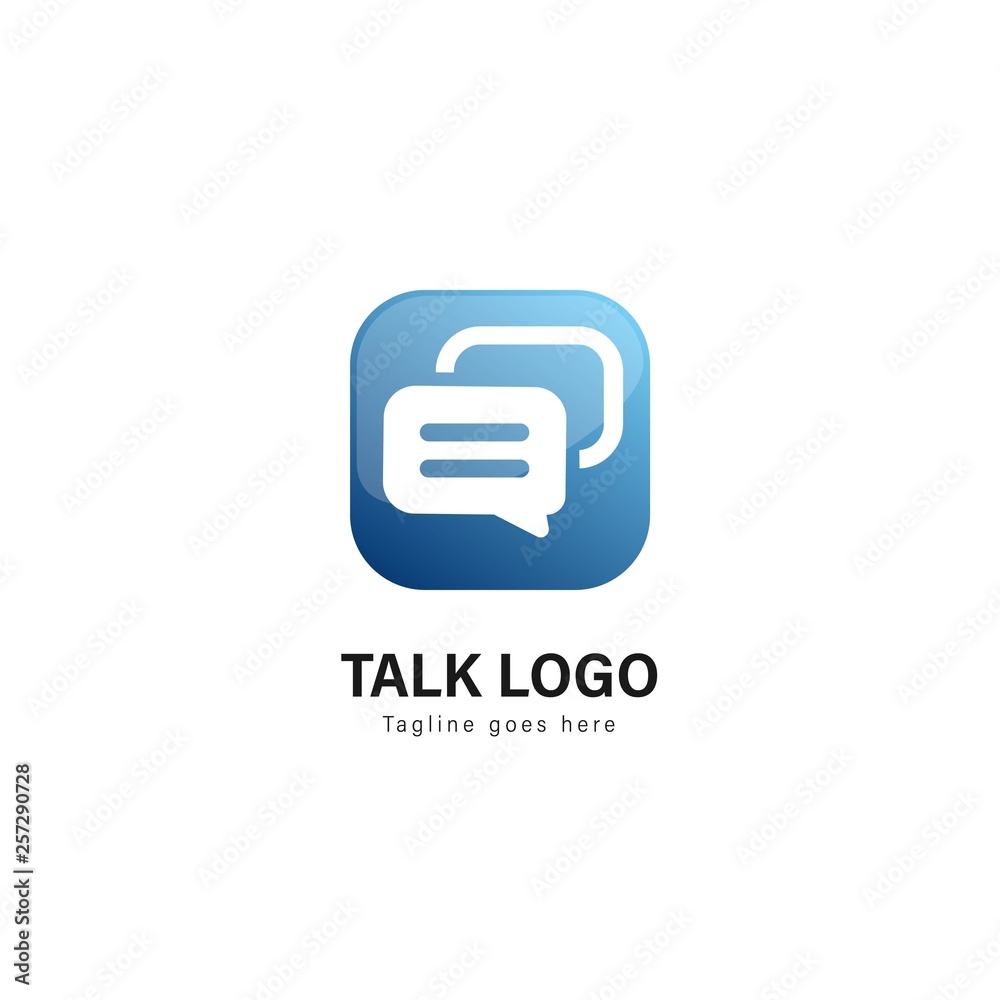 Talk logo template design. Talk logo with modern frame vector design Talk logo template design. Talk logo with modern frame vector design