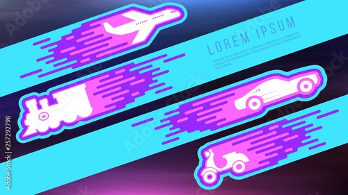 Different kinds of transport set. Vector illustration