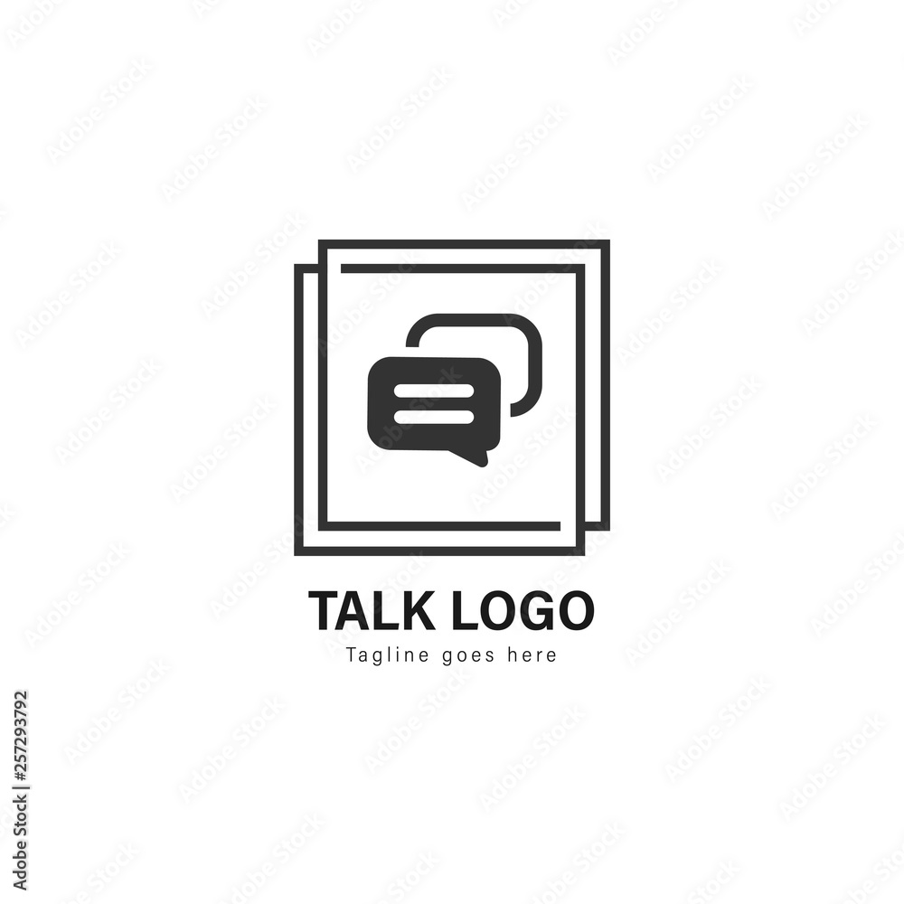 Talk logo template design. Talk logo with modern frame vector design Talk logo template design. Talk logo with modern frame vector design