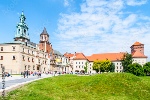 Wawel cathedral, or The Royal Archcathedral Basilica of Saints Stanislaus and Wenceslaus on the Wawel Hill, Krakow, Poland